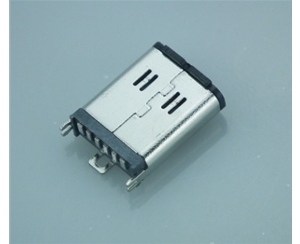 USB连接器快充单排6pin 立贴 母座贴片10.5/10.0高type-c母座